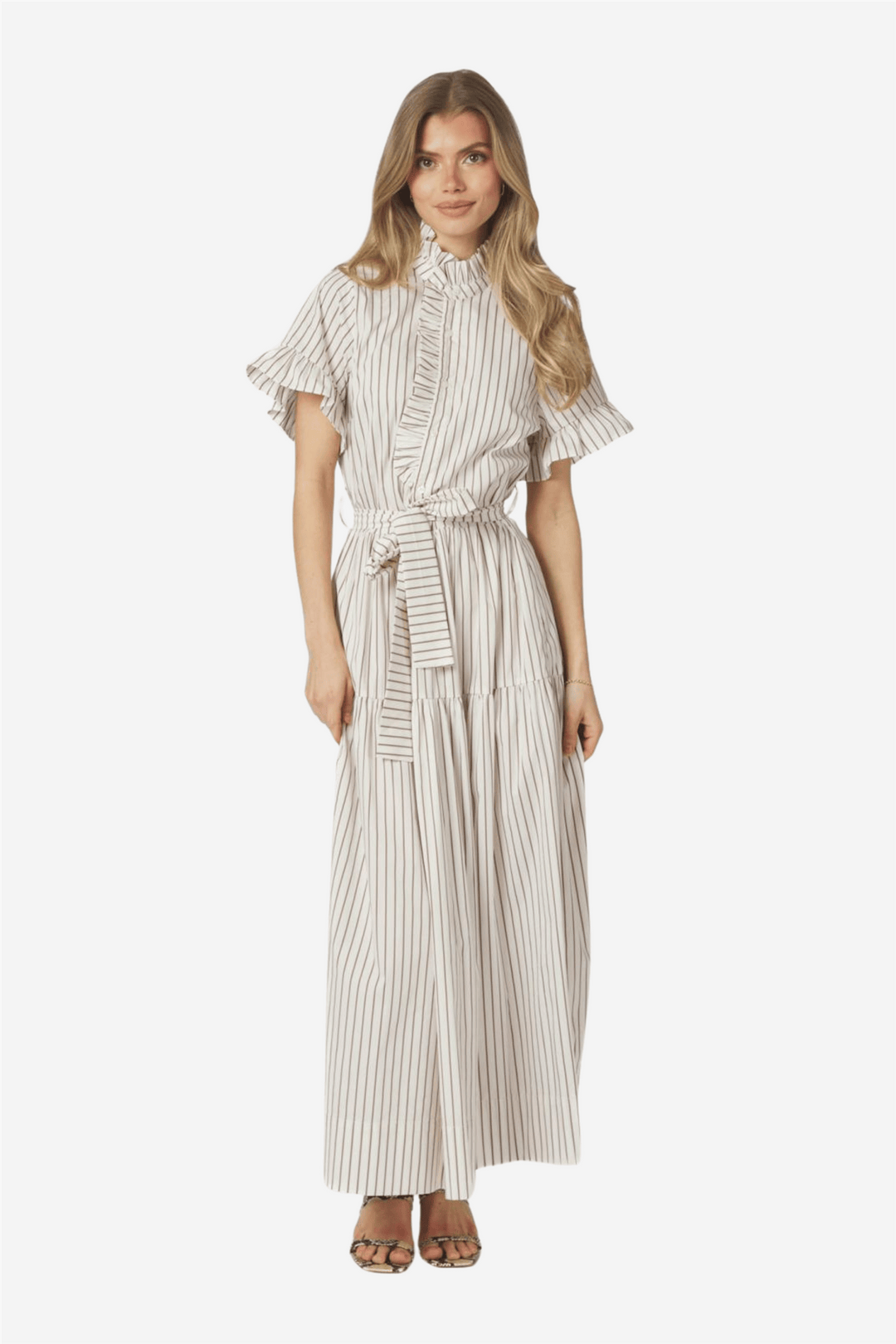 Neo Noir Kjoler & jumpsuits Nellie Wide Stripe Dress Ivory