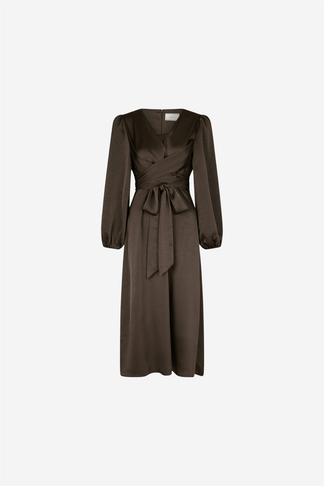 Neo Noir Kjoler & jumpsuits Rimini Heavy Sateen Dress Dark Brown
