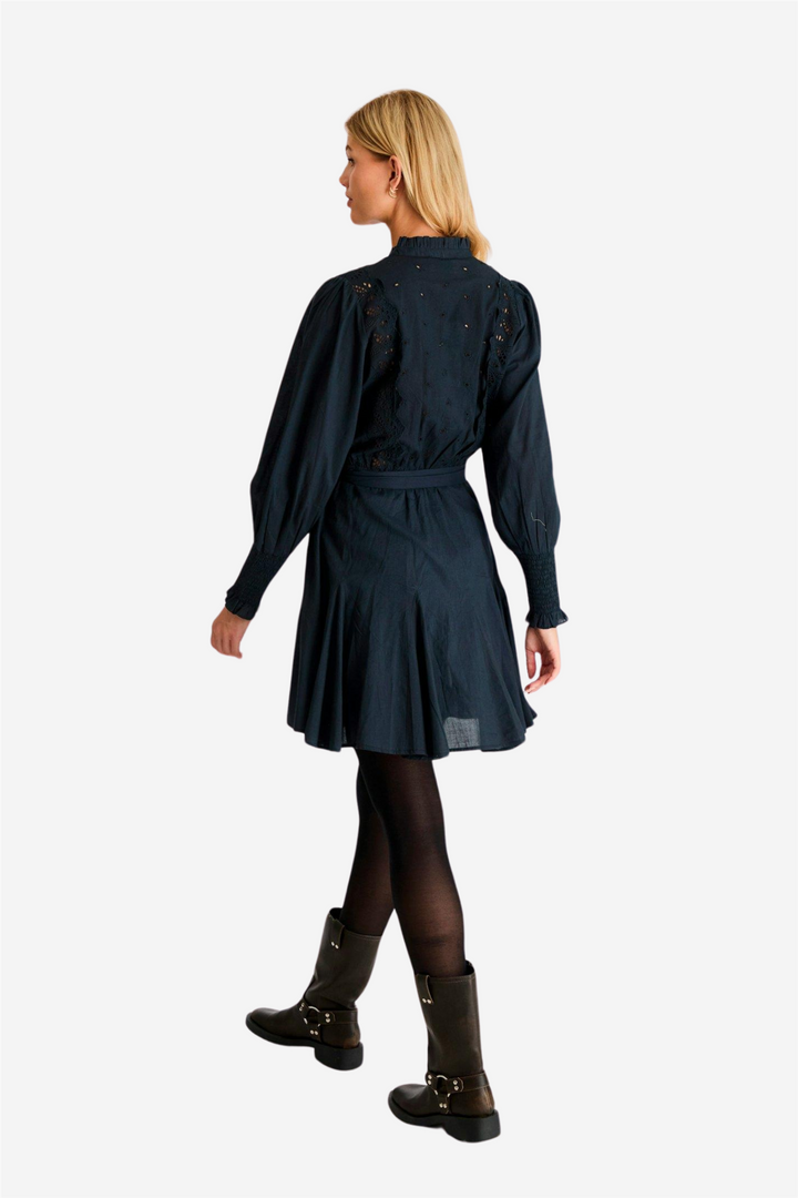 Neo Noir Kjoler & jumpsuits Salasta Emb Dress Navy