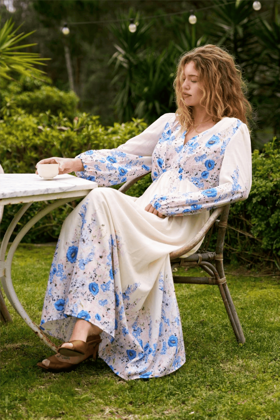 Neo Noir Kjoler &amp; jumpsuits Silfi Flower Print Dress Blue