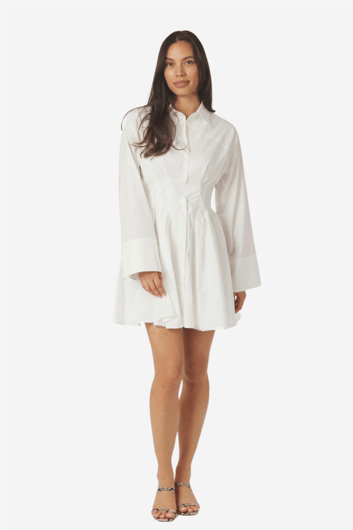 Neo Noir Kjoler & jumpsuits Ulissa Poplin Shirt Dress Off White