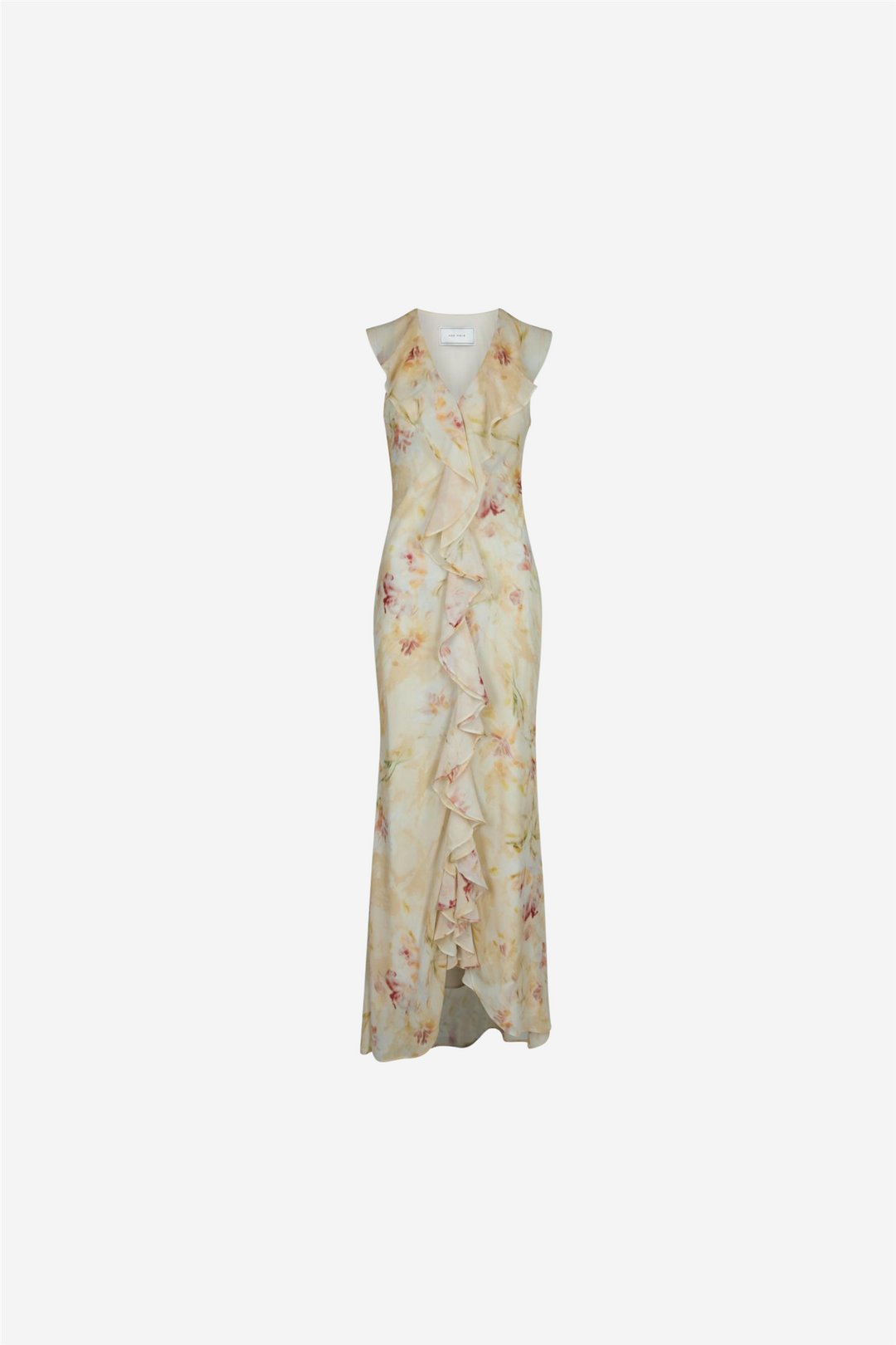 Neo Noir Kjoler & jumpsuits Zella Chiffon Print Dress Dusty Yellow
