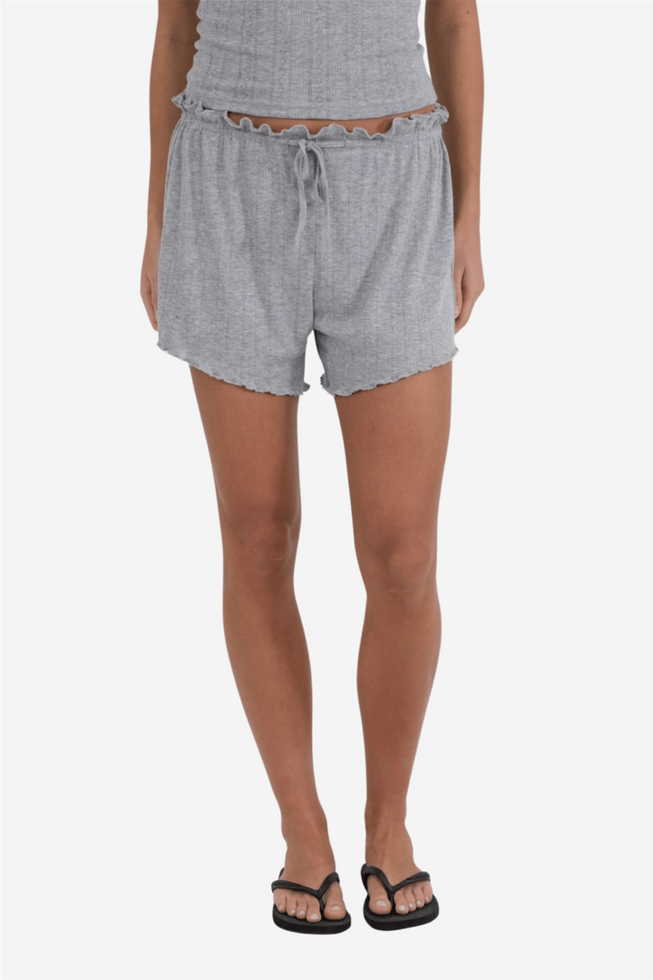 Neo Noir Shorts Merritt Pointelle Shorts Light grey