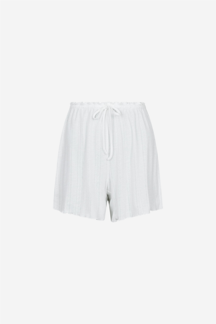 Neo Noir Shorts Merritt Pointelle Shorts White