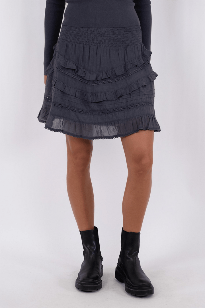 Neo Noir Skjørt 36 Donna S Voile Skirt Dark Grey