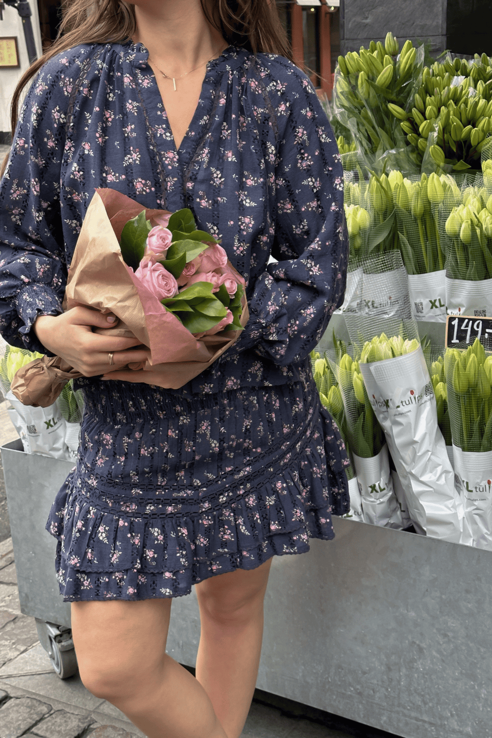 Neo Noir Skjørt Atkin Delicate Floral Skirt