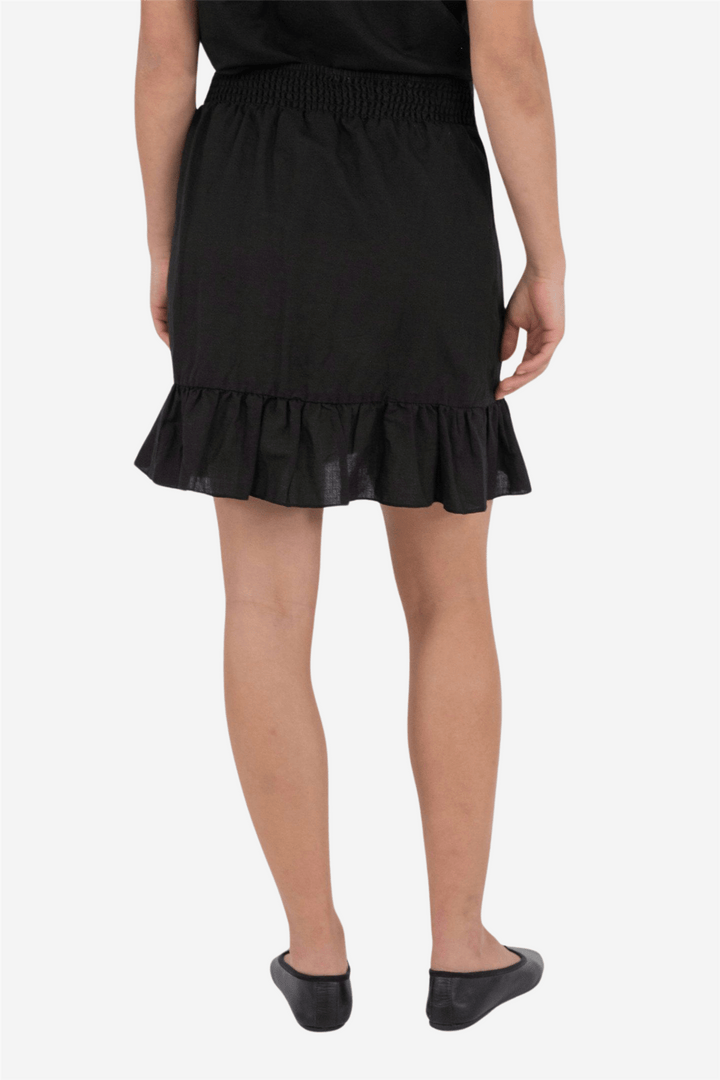 Neo Noir Skjørt Bekka Linen Skirt Black