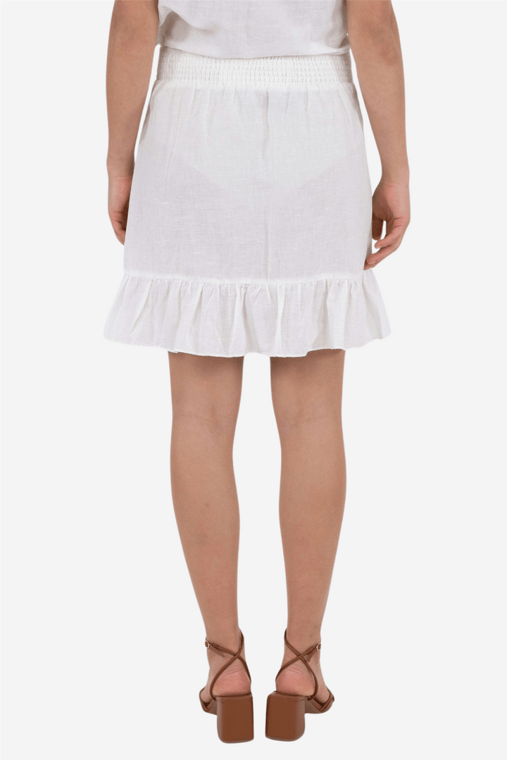 Neo Noir Skjørt Bekka Linen Skirt White