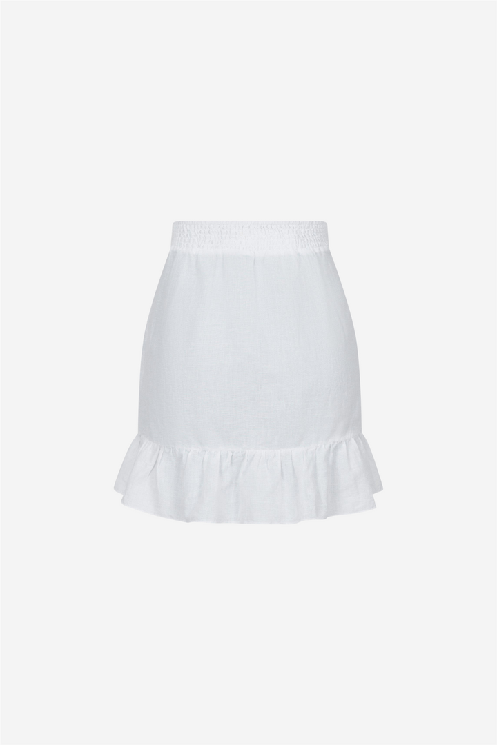 Neo Noir Skjørt Bekka Linen Skirt White