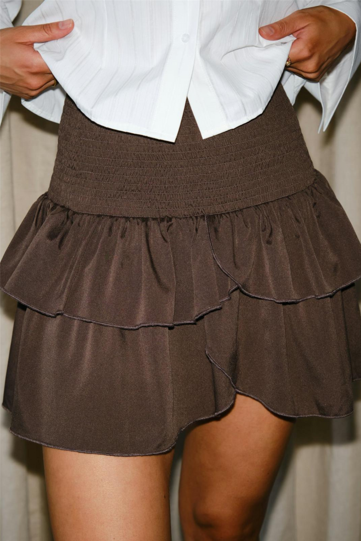 Neo Noir Skjørt Carin R Skirt Dark Brown