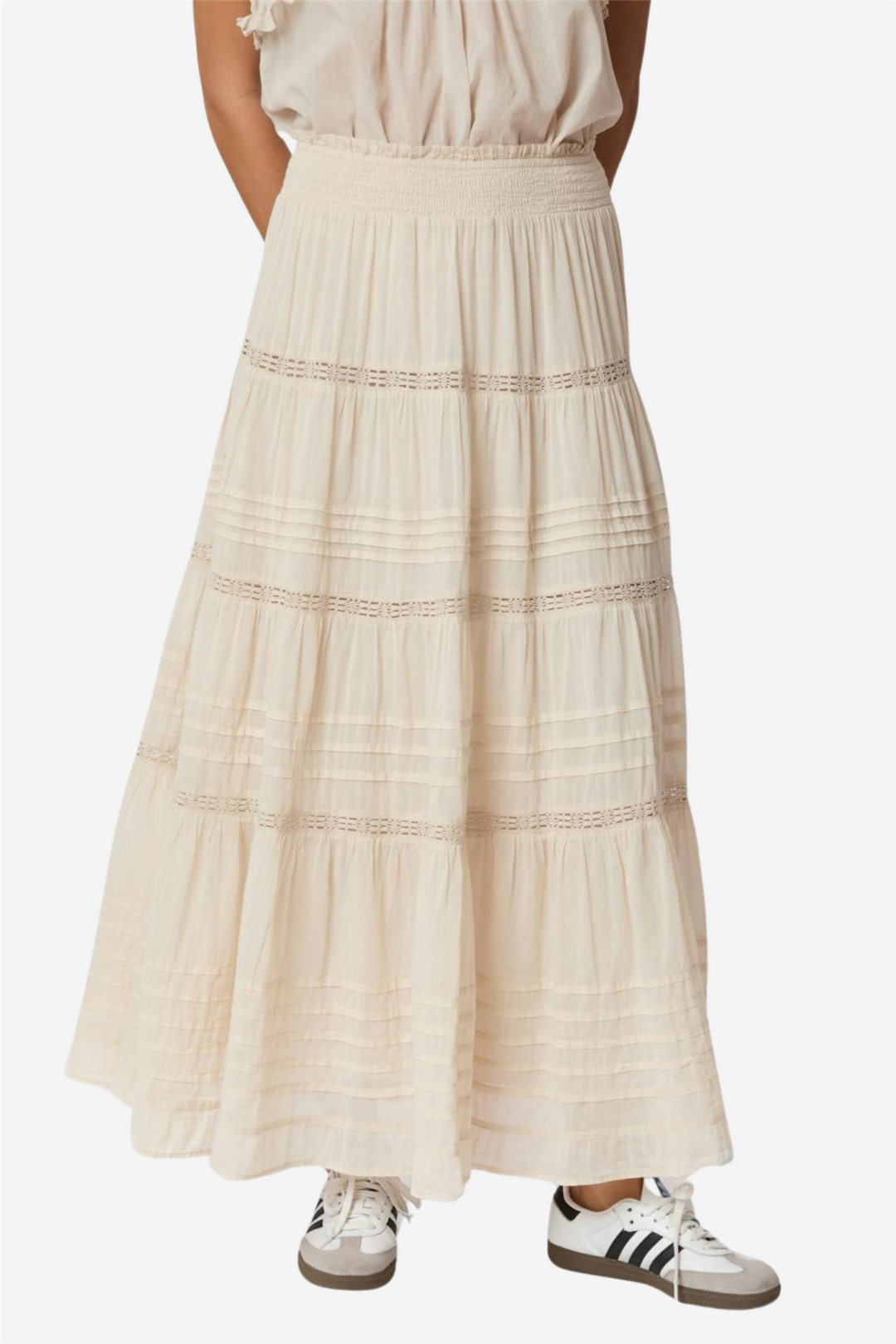 Neo Noir Skjørt Felicia S Voile Skirt Ivory