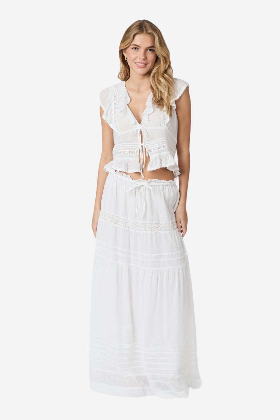 Neo Noir Skjørt Fippo S Voile Skirt White