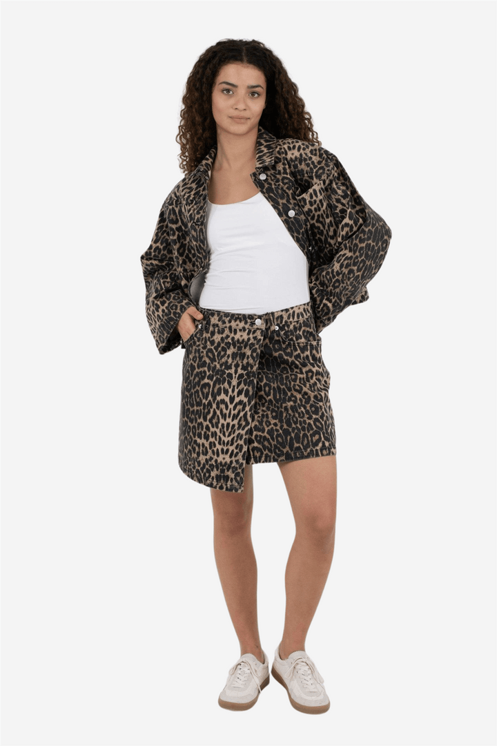 Neo Noir Skjørt Kendra Leopard Skirt