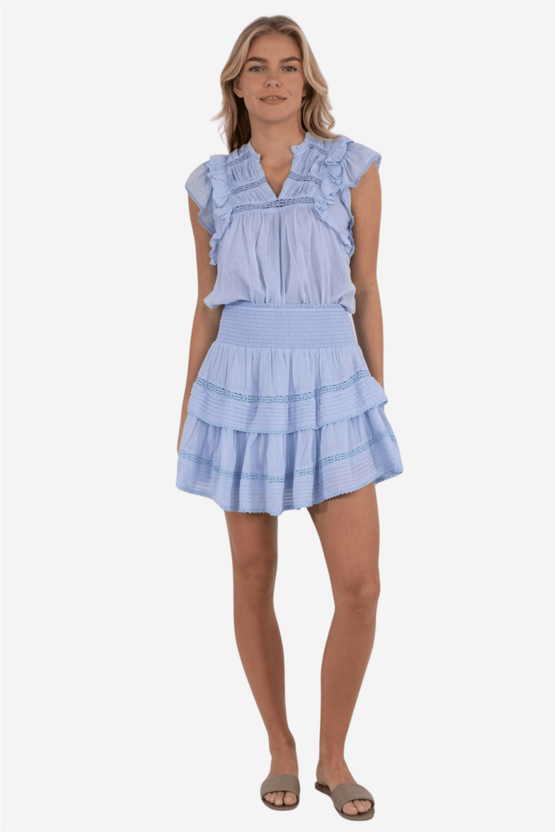 Neo Noir Skjørt Kenia S Voile Skirt Light Blue