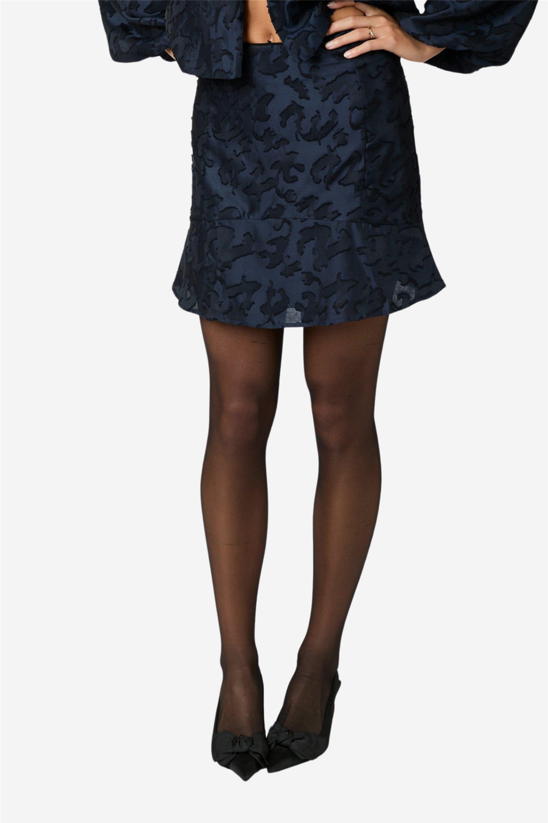 Neo Noir Skjørt Loui Artwork Skirt Navy