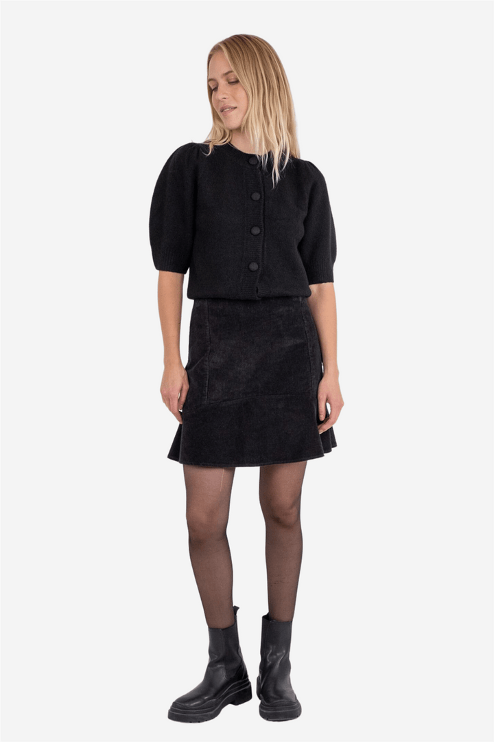 Neo Noir Skjørt Loui Corduroy Skirt Black