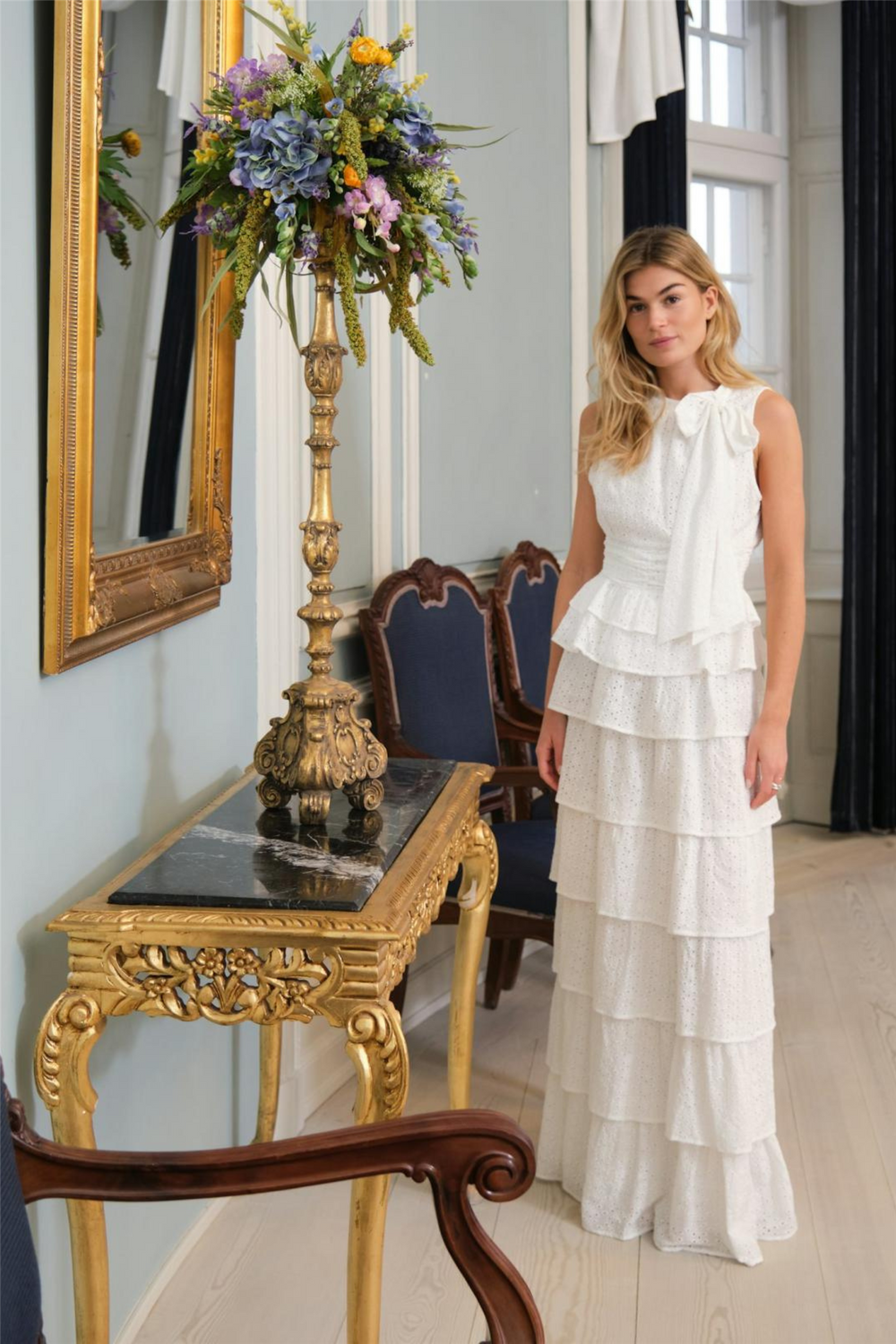 Neo Noir Skjørt Morris Emb Skirt Off White