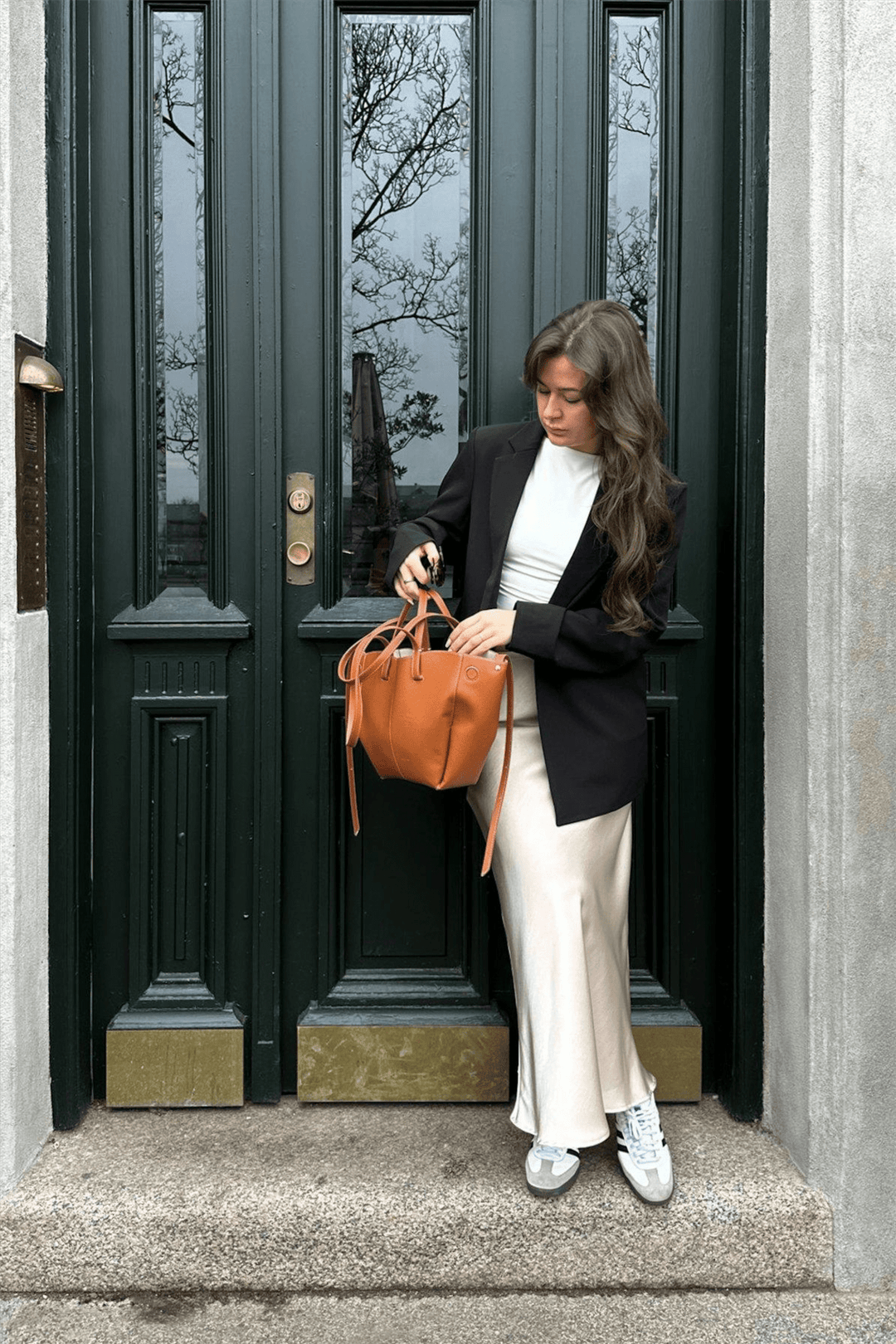 Neo Noir Skjørt Vicky Heavy Sateen Skirt Champagne