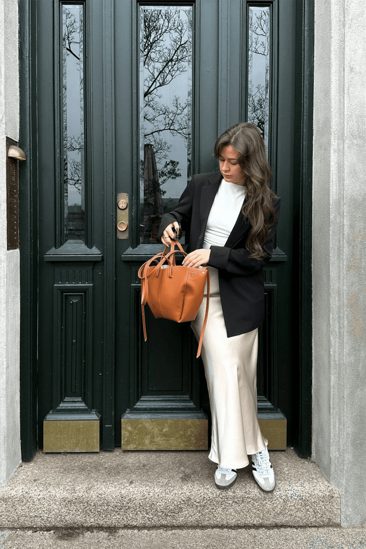 Neo Noir Skjørt Vicky Heavy Sateen Skirt Champagne