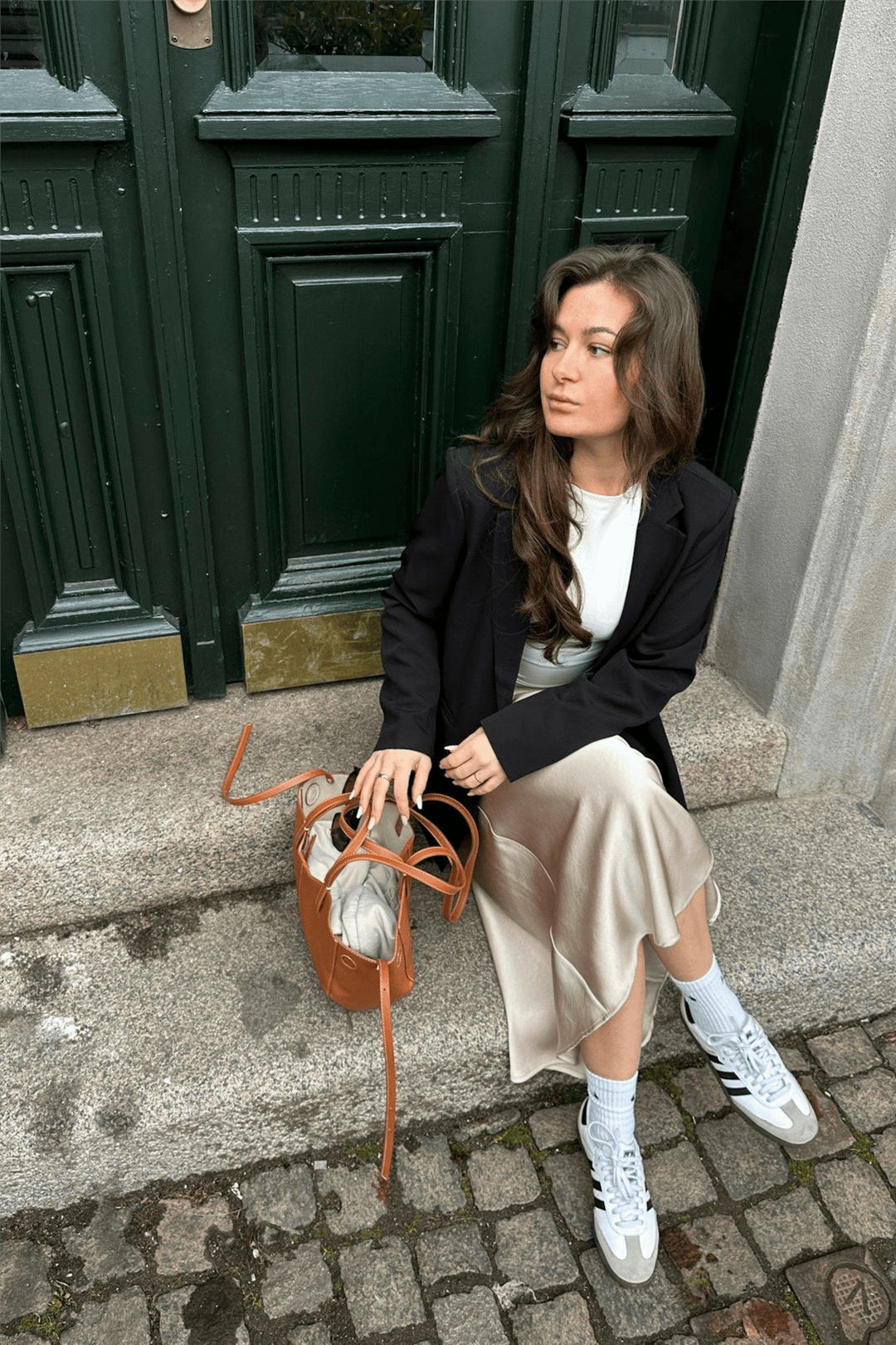 Neo Noir Skjørt Vicky Heavy Sateen Skirt Champagne