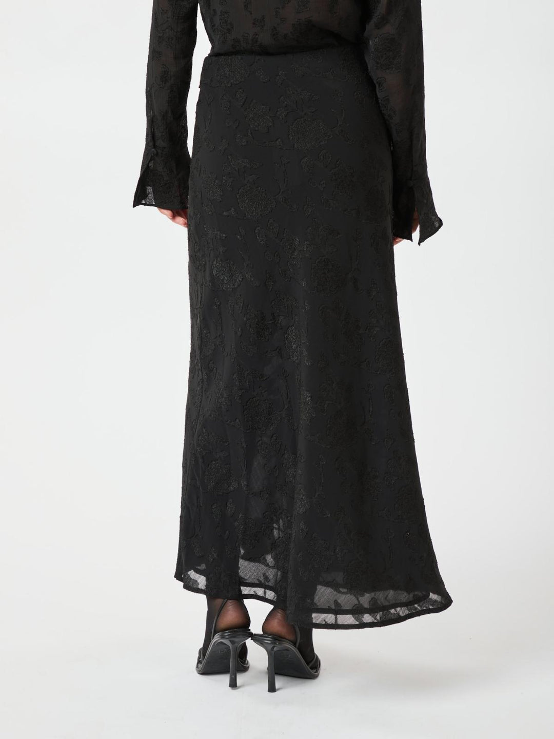 Neo Noir Skjørt Vinza Burnout Skirt Black