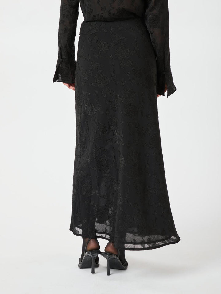 Neo Noir Skjørt Vinza Burnout Skirt Black