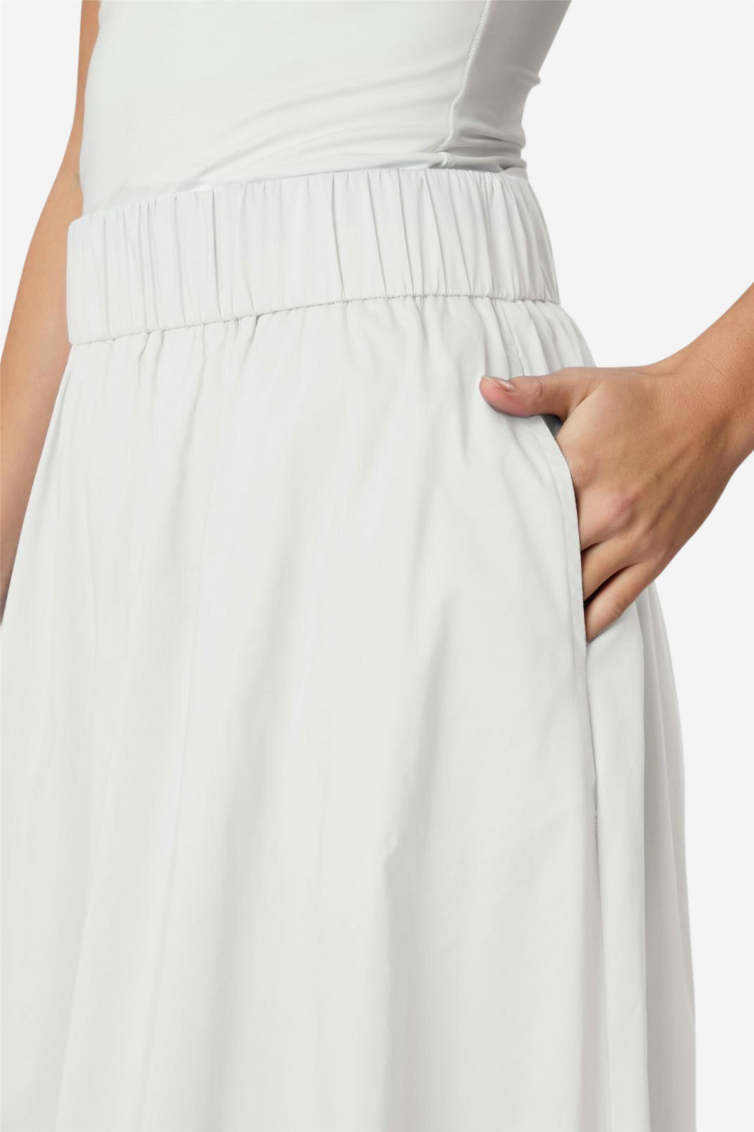 Neo Noir Skjørt Yara Long Poplin Skirt White