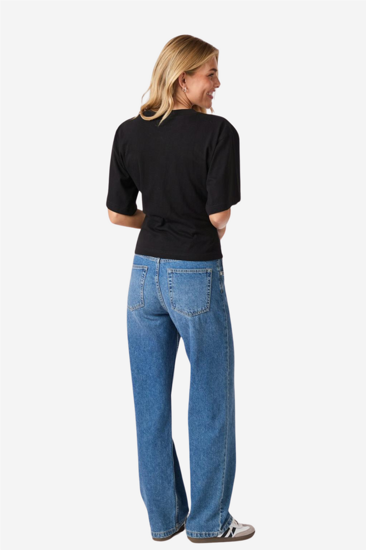 Neo Noir Topper & t-skjorter Asha Boxy Tee Black