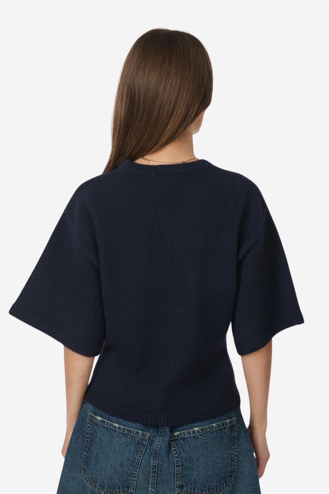 Neo Noir Topper & t-skjorter Asha Knit Tee Navy