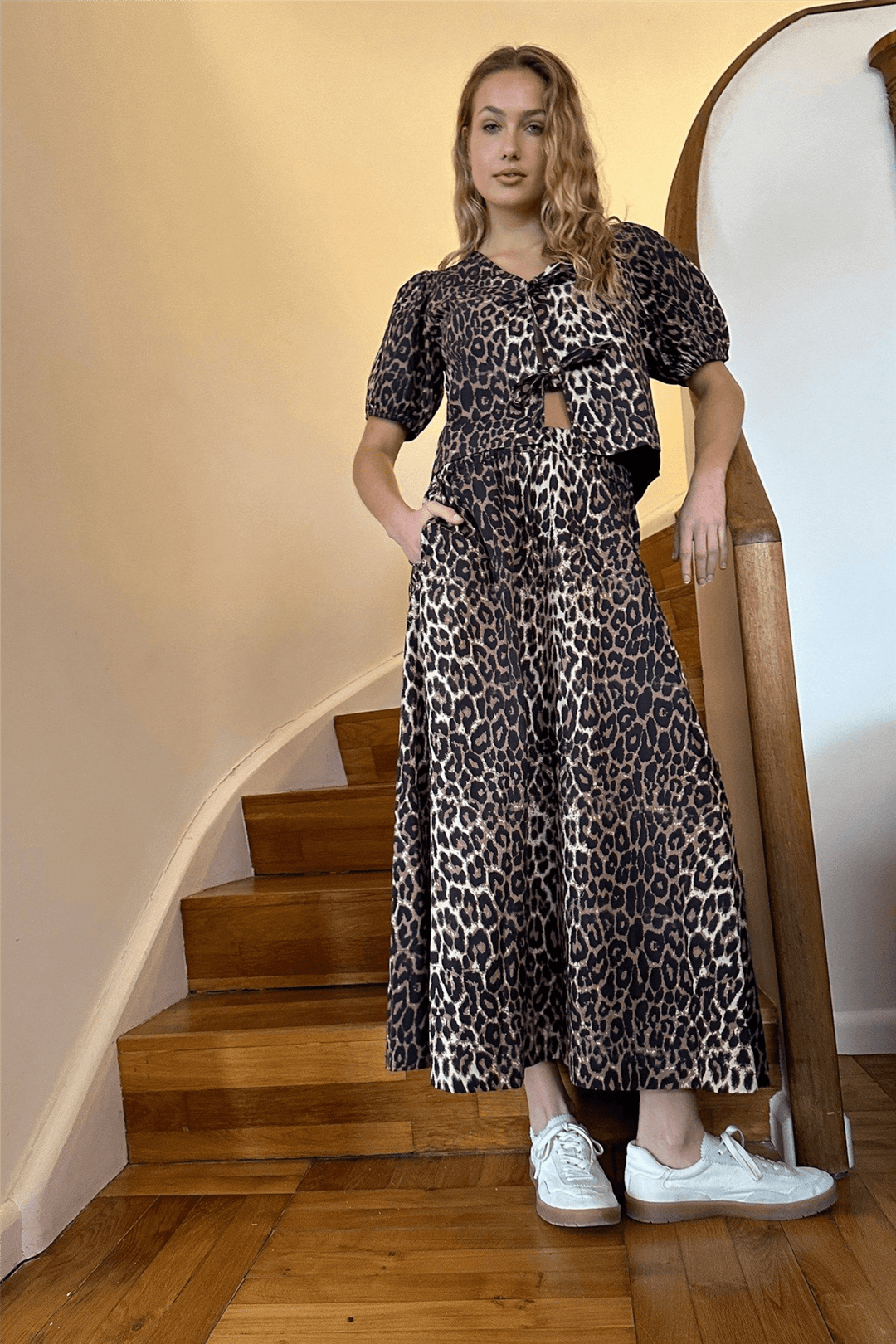 Neo Noir Topper & t-skjorter Bianca Leo Blouse Leopard