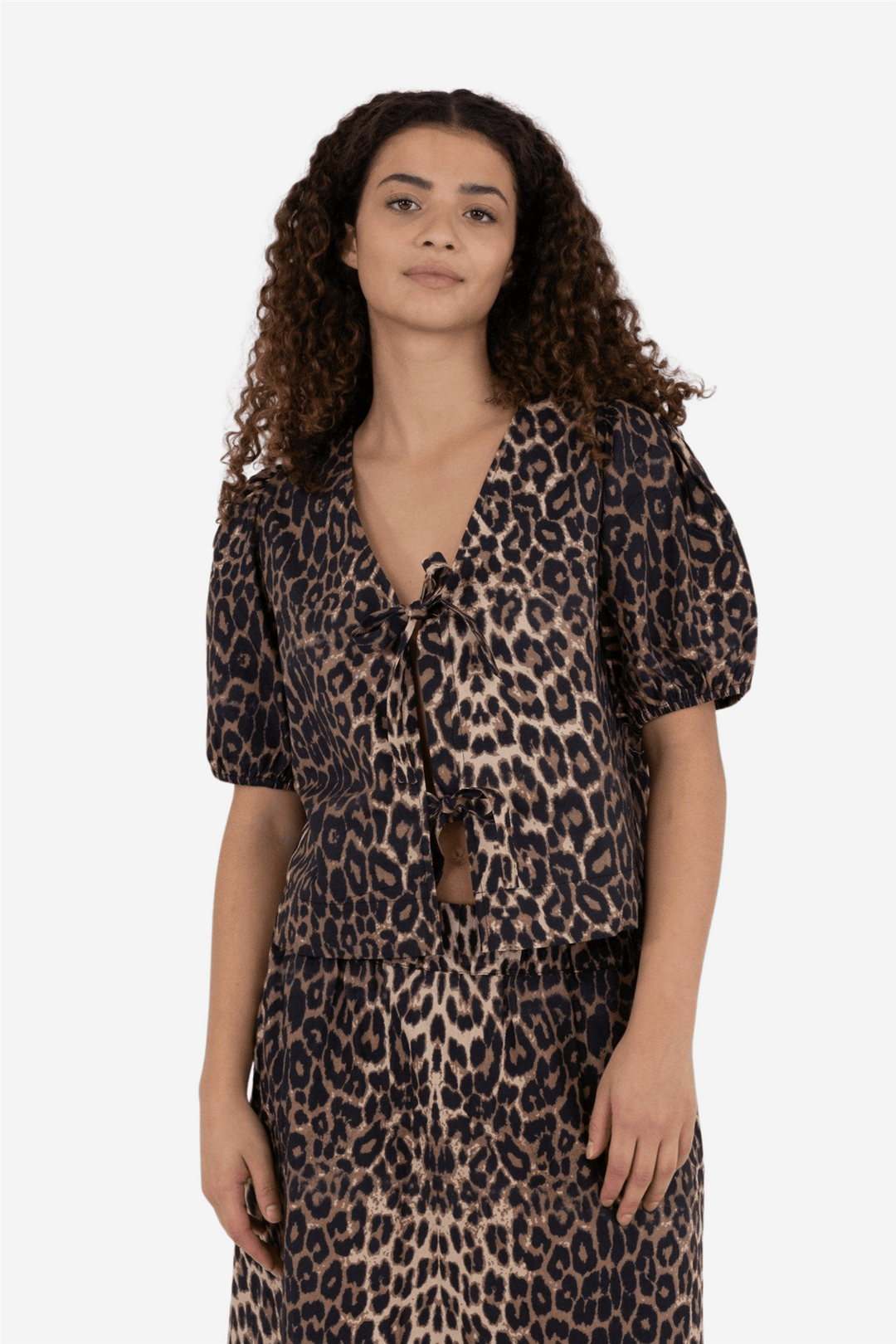 Neo Noir Topper & t-skjorter Bianca Leo Blouse Leopard