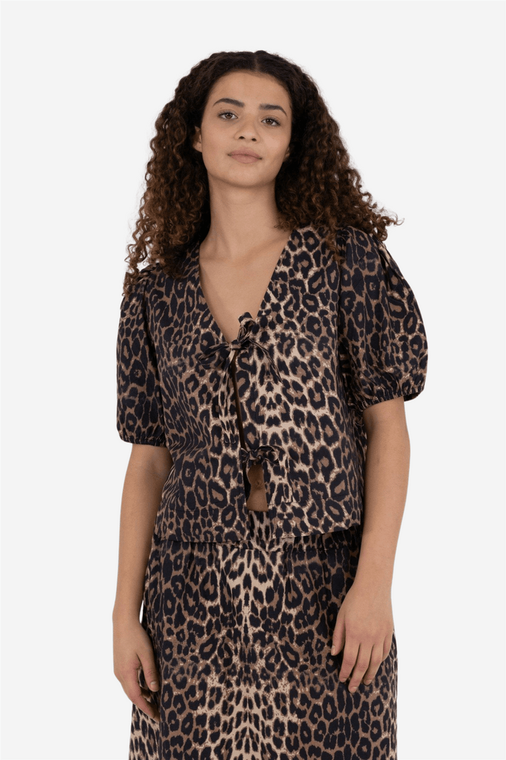 Neo Noir Topper & t-skjorter Bianca Leo Blouse Leopard