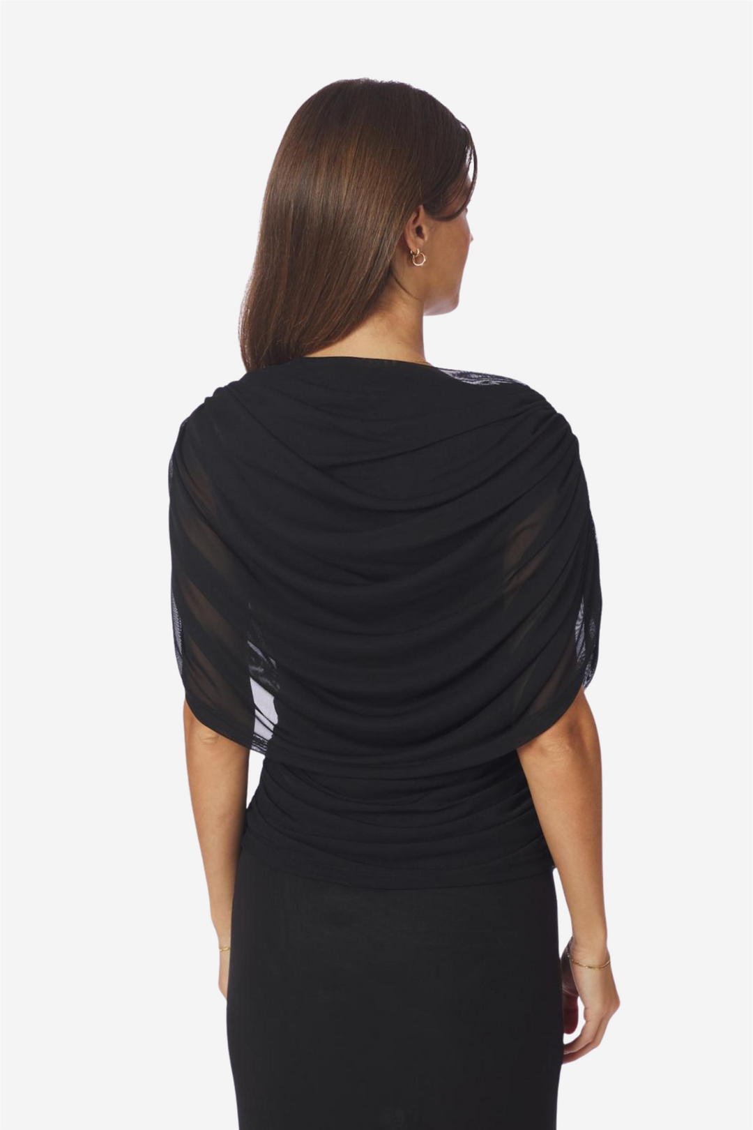 Neo Noir Topper & t-skjorter Cottuna Drapet Mesh Top