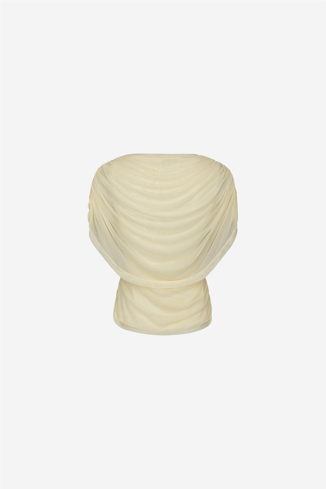 Neo Noir Topper & t-skjorter Cottuna Drapy Mesh Top Light Yellow