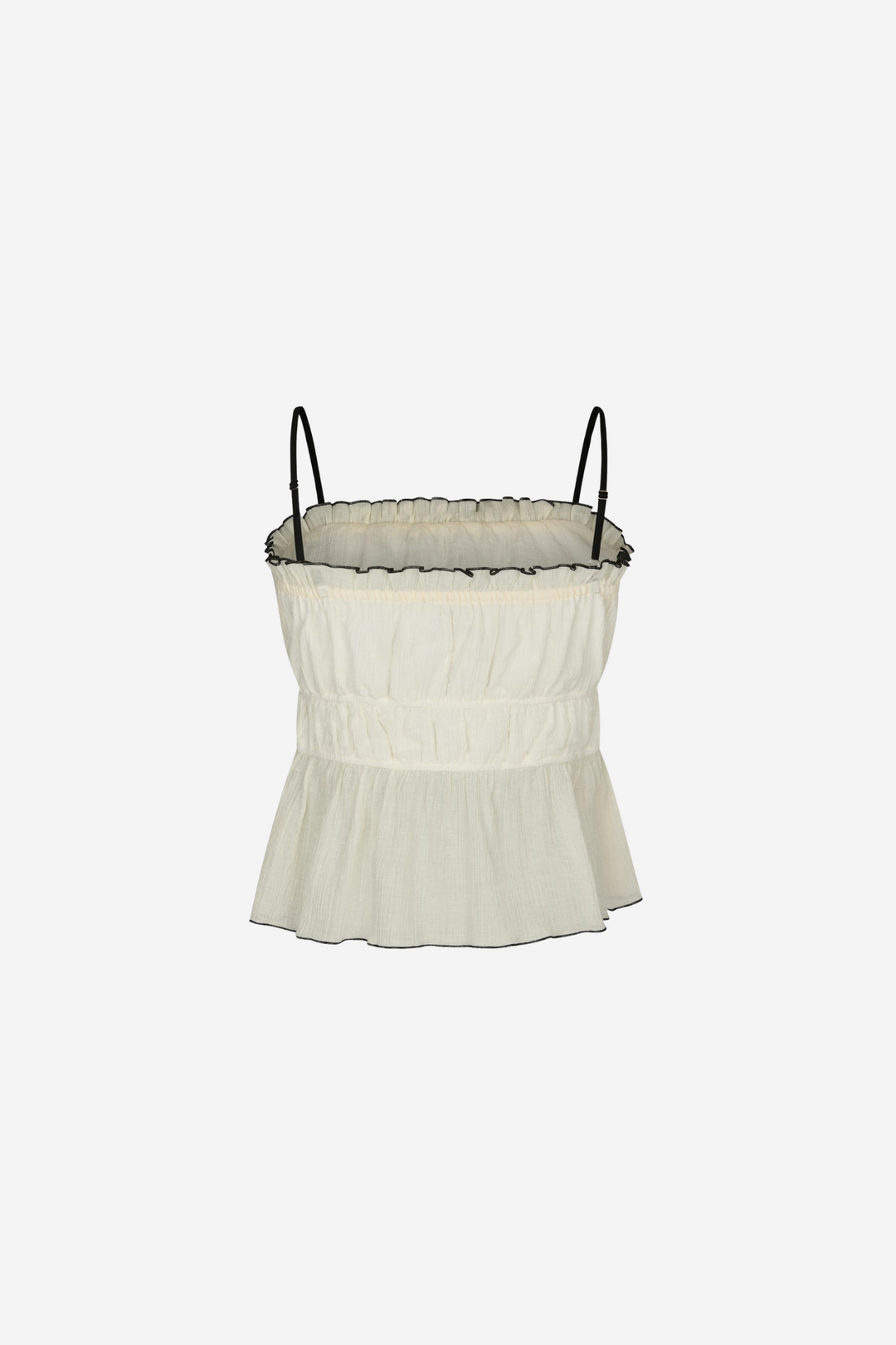 Neo Noir Topper & t-skjorter Emberly Crepe Top Creme