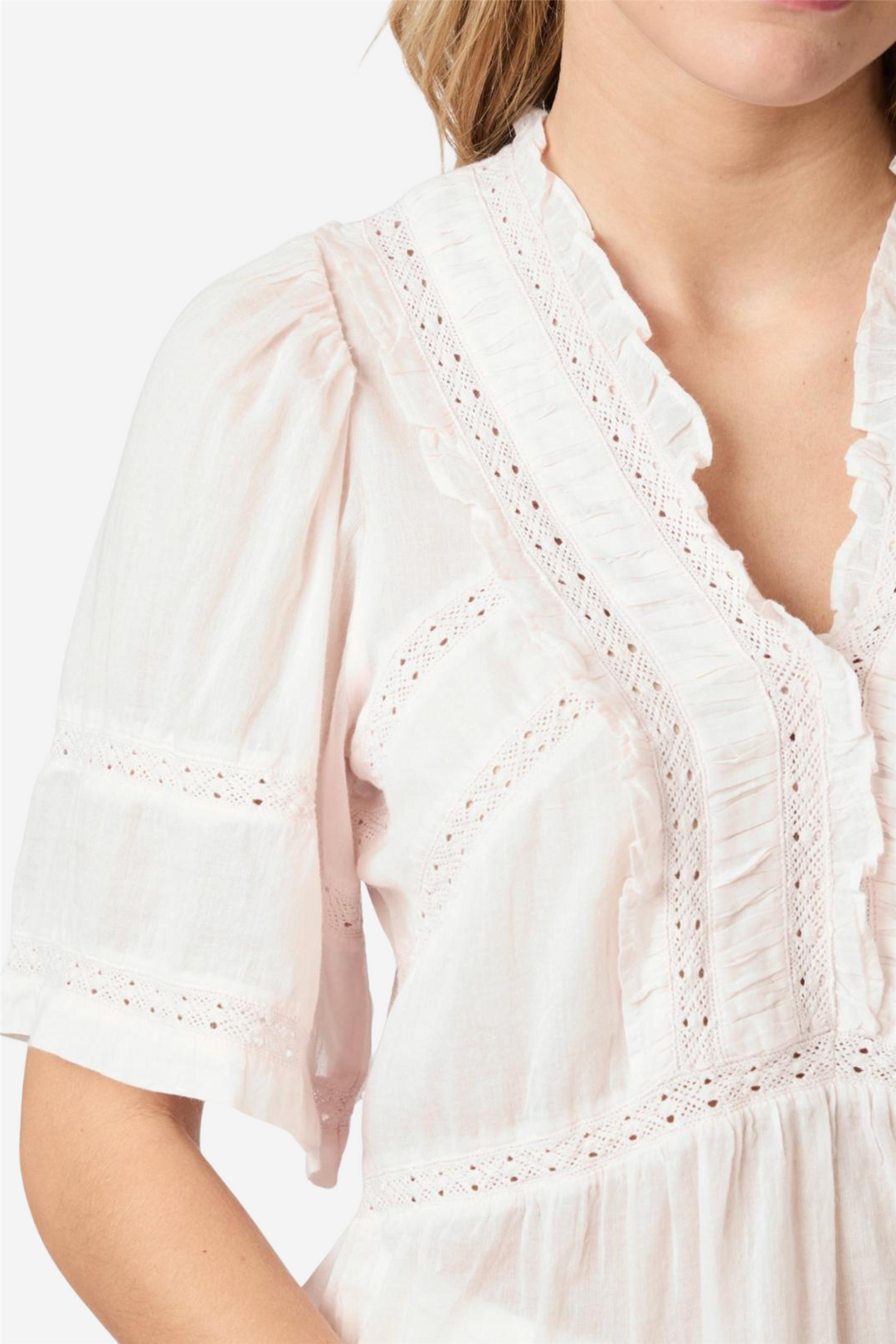 Neo Noir Topper & t-skjorter Evienne S Voile Top Light Pink