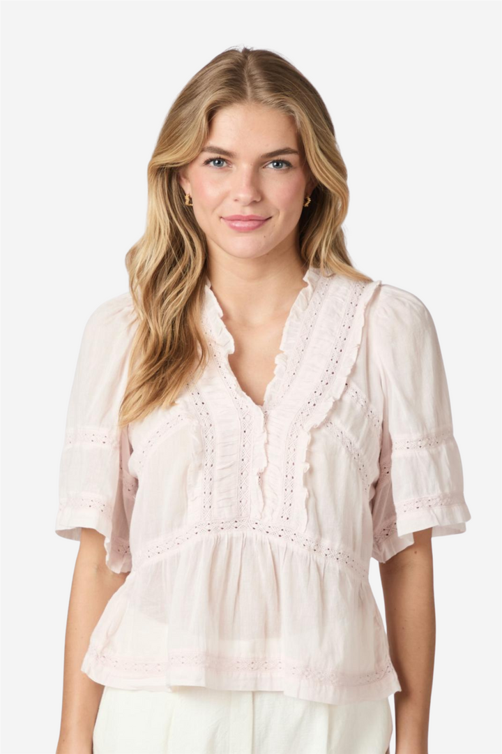 Neo Noir Topper & t-skjorter Evienne S Voile Top Light Pink