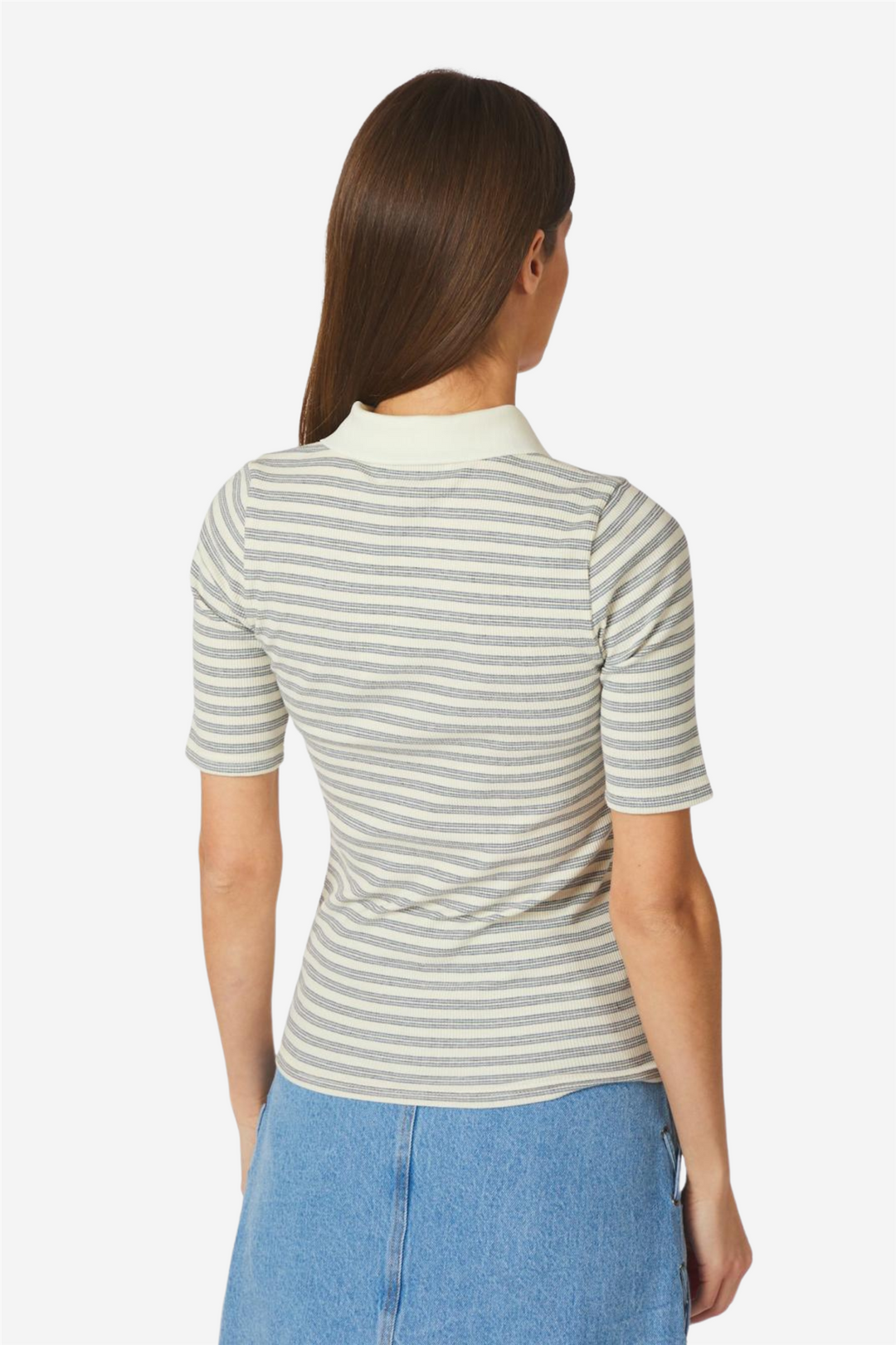 Neo Noir Topper & t-skjorter Manama Stripe Blouse Light Blue