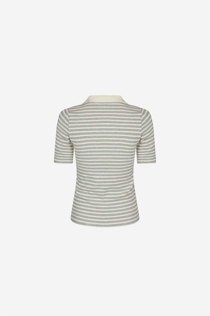 Neo Noir Topper & t-skjorter Manama Stripe Blouse Light Blue