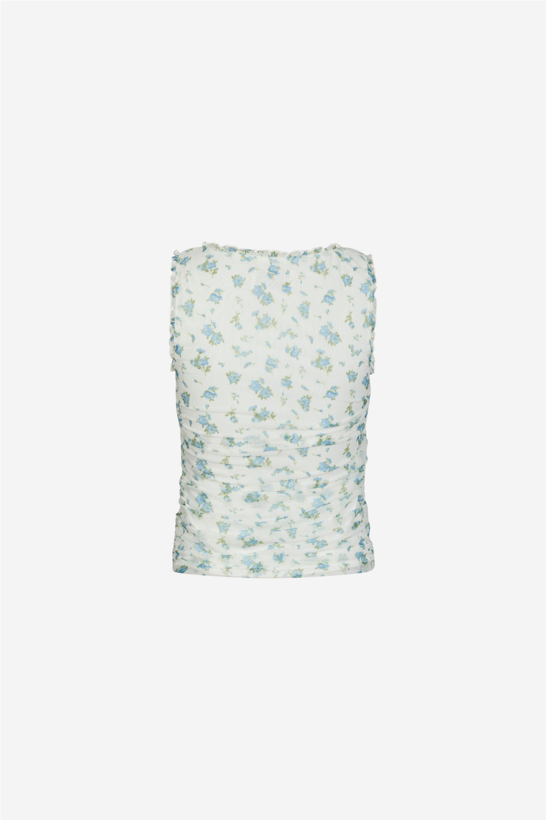 Neo Noir Topper & t-skjorter Nicolla Mesh Botanical Top Light Blue