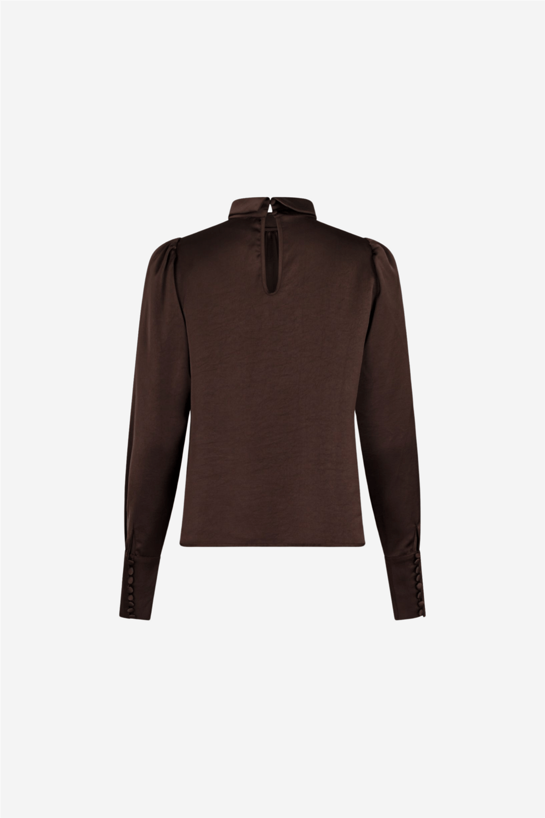 Neo Noir Topper & t-skjorter Toria Heavy Sateen Blouse Dark Brown