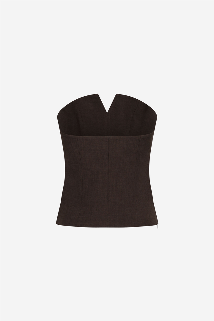 Neo Noir Topper & t-skjorter Yasmine Melange Top Mocca Melange