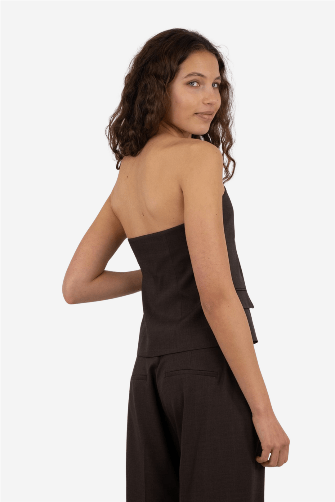 Neo Noir Topper & t-skjorter Yasmine Melange Top Mocca Melange