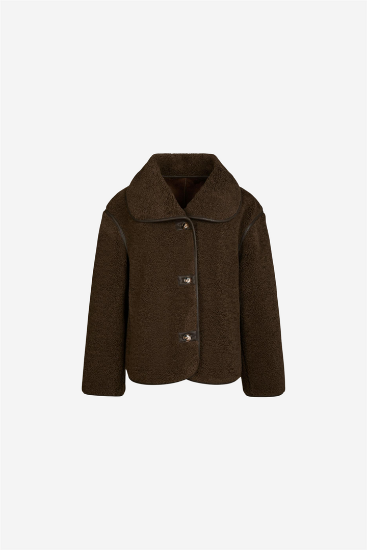 Neo Noir Yttertøy Edmund Teddy Jacket Dark Brown