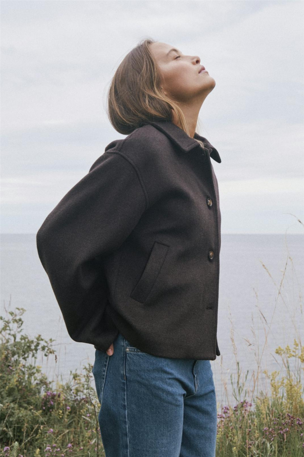 Neo Noir Yttertøy Hamra Wool Jacket Chocolate Brown