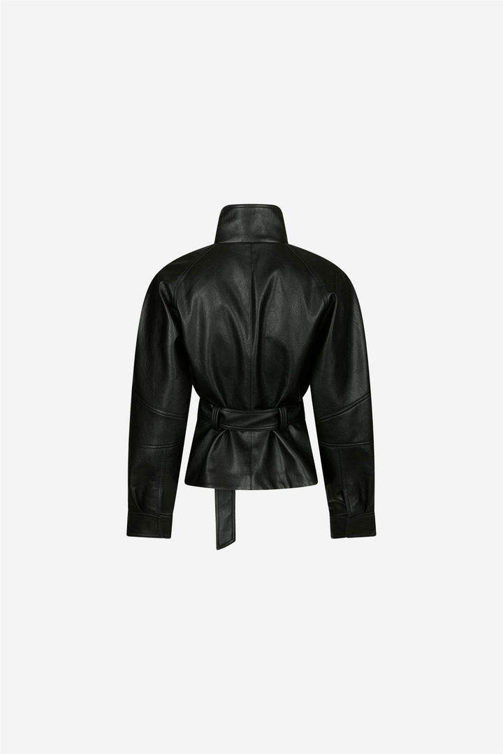 Neo Noir Yttertøy Jaclyn Faux Leather Jacket Black