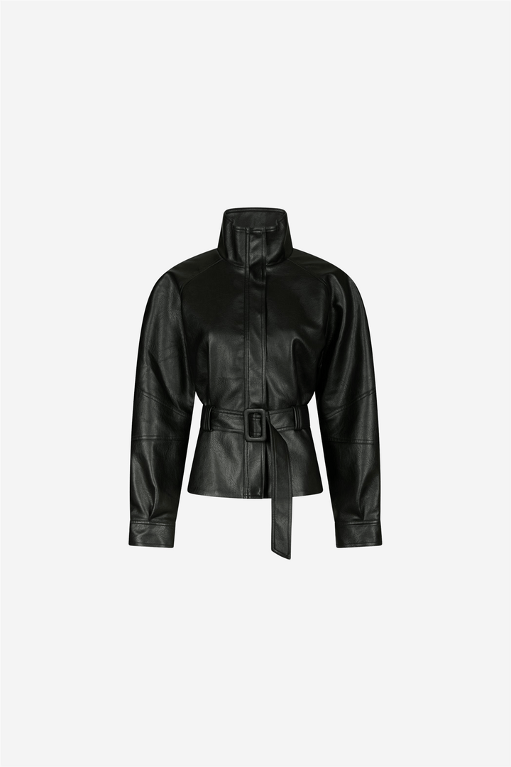Neo Noir Yttertøy Jaclyn Faux Leather Jacket Black