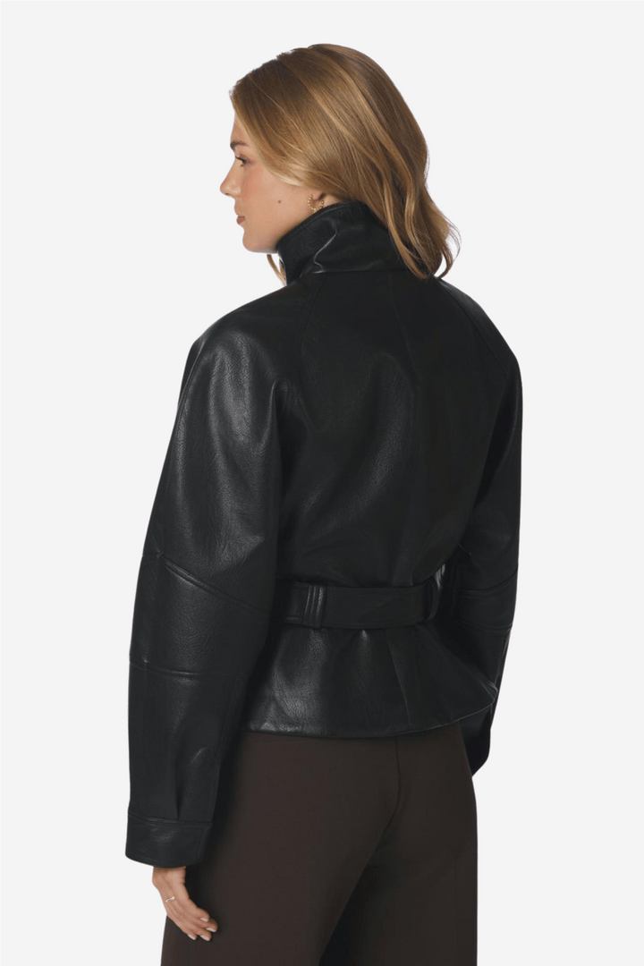 Neo Noir Yttertøy Jaclyn Faux Leather Jacket Black
