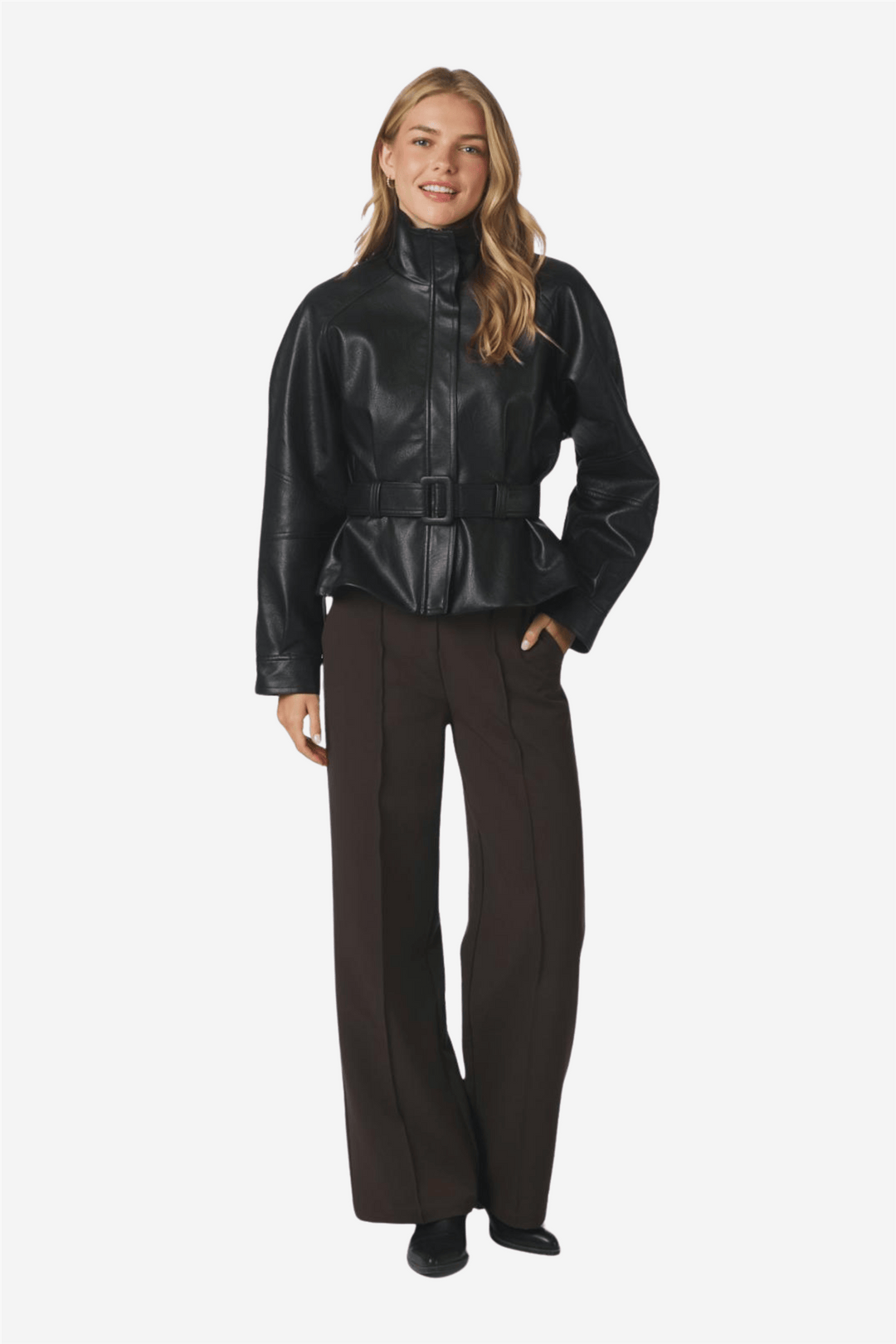 Neo Noir Yttertøy Jaclyn Faux Leather Jacket Black