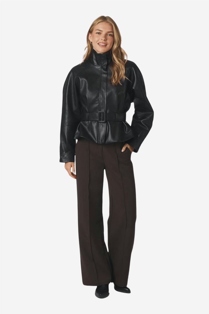 Neo Noir Yttertøy Jaclyn Faux Leather Jacket Black